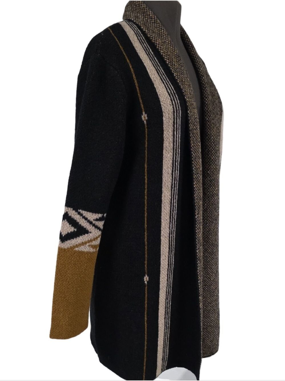 NWOT Bobeau Southwestern Geometric Tribal Duster Cardigan Sweater, Size Large - Picture 7 of 12